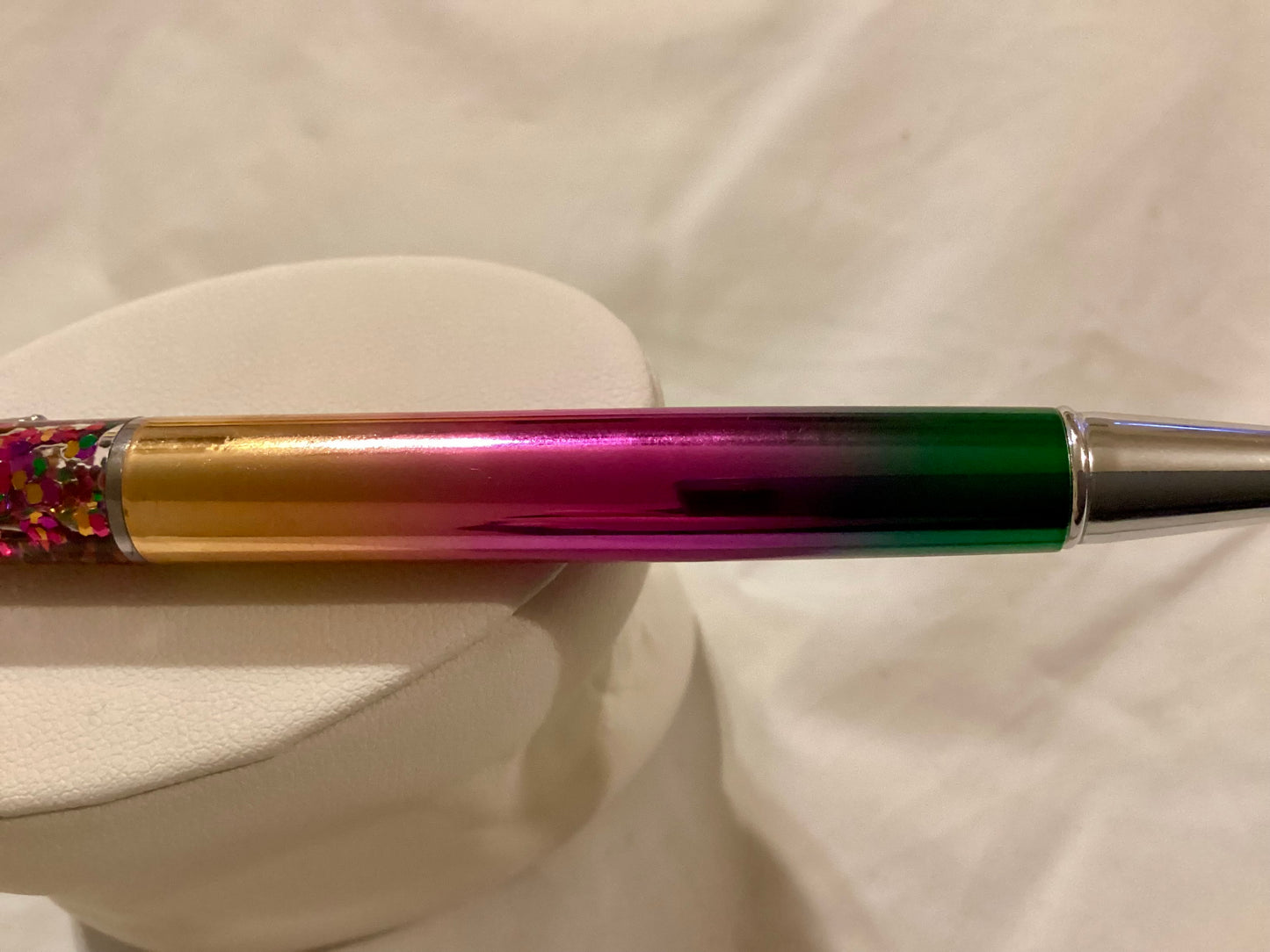 Handmade New Rainbow Float Pen w/floating Multicolored Glitter