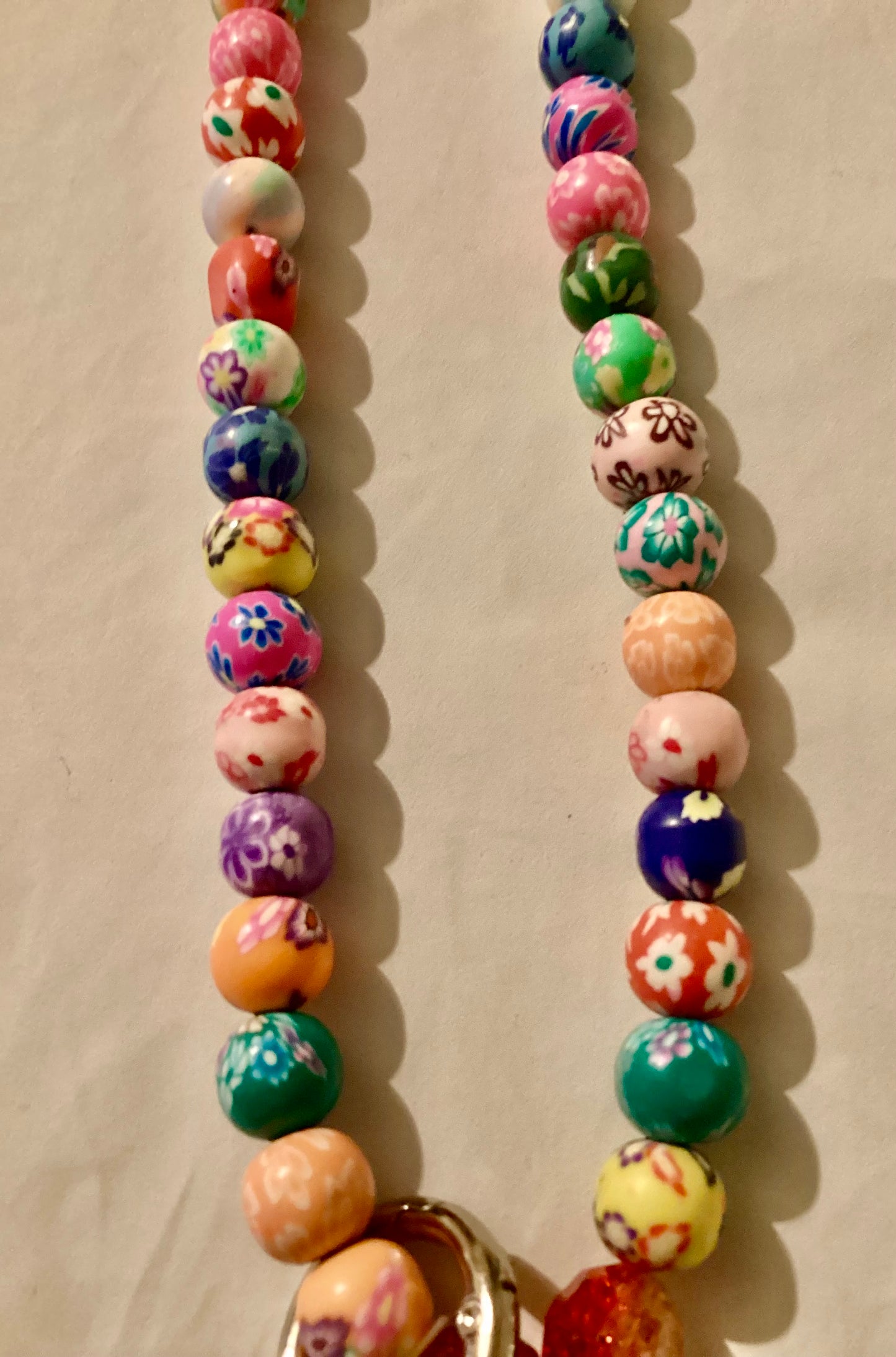 Handmade Beaded Cellphone 20” Stretch Colorful Wrist Strap