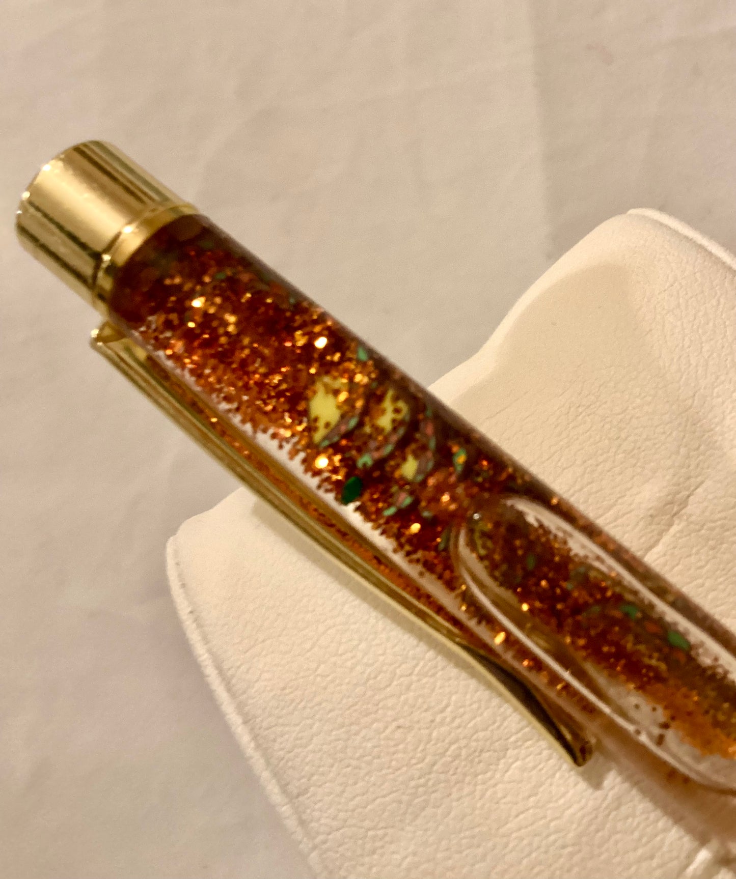 Handmade New Taco Everyday W/Copper Glitter Gold Float Pen